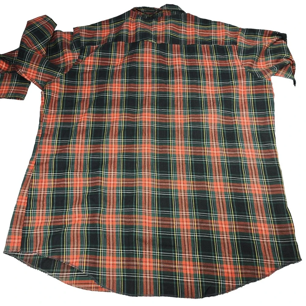 Vintage Dee Cee Shirt Mens XL Western Pearl Snap Plaid Made in USA 90s‎